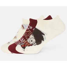 Balenzia Womens Ankle Multi-Color Socks (Pack of 3)