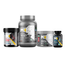 MuscleBlaze Muscle Building Gym Goers Combo(Creatine CreAMP, Whey Protein,Preworkout & Multivitamin)