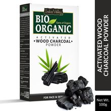 Indus Valley Bio Organic Natural Activated Wood Charcoal Powder Removes Dead Skin & Impurities