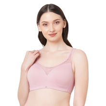 SOIE Full Coverage Padded Non Wired Lace Detail Cami Bra-Mist