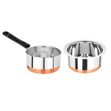 Omega Stainless Steel Copper Bottom Beta Cookware Set - 2Pcs