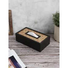 VarEesha Hand Crafted Bamboo Base Wooden Tissue Box