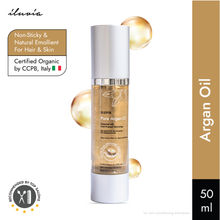 iluvia 100% Pure Argan Oil, Certified Organic, Best For Anti-Dryness, Hair & Skin, Safe For Babies