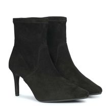Saint G Womens Black Stretch Suede Ankle Boots