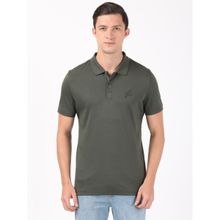 Jockey 3911 Mens Super Combed Cotton Rich Solid Half Sleeve Polo T-shirt Deep Olive