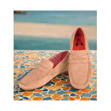 V8 by Ruosh The Seti Beige Suede Men Casual Loafers