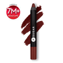 SUGAR Matte As Hell Crayon Lipstick,Lasts Up To 8+ Hours - 13 Murphy Brown (Chocolate Burgundy)