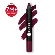 SUGAR Matte As Hell Crayon Lipstick With Free Sharpener - 24 Rachel Berry (Deep Berry)