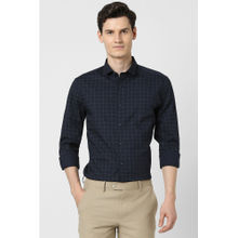 Peter England Men Navy Blue Slim Fit Shirt