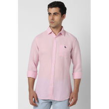 Van Heusen Men Pink Slim Fit Solid Full Sleeves Casual Shirt
