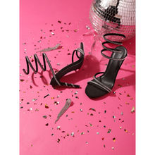 Truffle Collection Black Embellished Heels