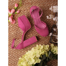 Truffle Collection Pink Solid Heels