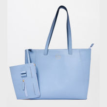 AND Soild Blue Tote Bag For Women