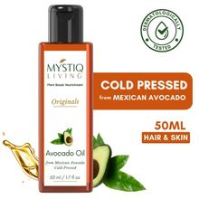 Mystiq Living Avocado Oil 100% Pure & Cold Pressed For Hair, Face Oil, Skin & Body Massage