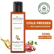 Mystiq Living Rosehip Seed Oil 100% Pure Cold Pressed For Cleansing Facial Oil fro Gua Sha Massage,