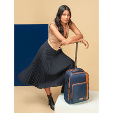 Assembly 15.6 Inches Laptop Medium Trolley Backpack For Office Travel With Wheels-35L-Blue