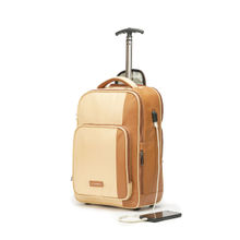 Assembly 15.6 Inches Laptop Medium Trolley Backpack For Office Travel With Wheels-35L-Beige