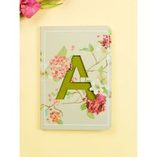 Doodle Initial A - Floral Monogram Notebook