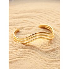 Perfectly Average Assymetrical Cuff Bracelet | 18K Gold Plated Women Jewellery