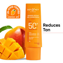 Dot & Key Mango Detan Gel Sunscreen In-Vivo Tested SPF 50+ PA++++, Oil-Free Formula