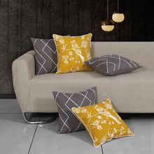ODE & CLEO Velvet Cushion Cover 18X18 inch Zip Closure Cushion Cover for Sofa (Set of 5)