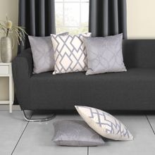 ODE & CLEO Cotton Cushion Covers 18X18 in Zip Closure Sofa Cushion (Set of 5)