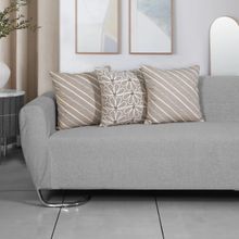 ODE & CLEO Velvet Cushion Cover 18X18 inch Zip Closure Cushion Cover for Sofa (Set of 3)