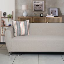 ODE & CLEO Cotton Cushion Covers 18X18 in Zip Closure Sofa Cushion (Set of 2)