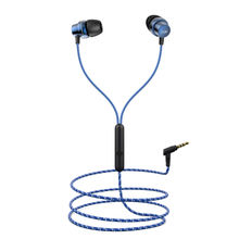 boAt BassHeads 182 N Braided Wired Earphones with Enhanced Bass & Metallic Finish (Blue)