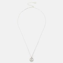 Accessorize London Women's Silver Peace Pendant Necklace