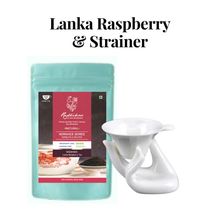 Radhikas Radiance Lanka Raspberry Tea + Porcelian Strainer Hand-holder Set
