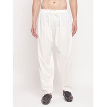 Vastramay Men's Cream Cotton Patiala Salwar