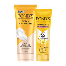 Ponds Sunscreen SPF 50 + Detan Facewash