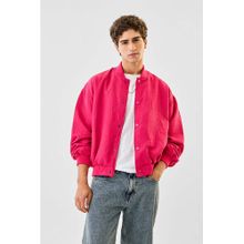 Snitch Pink Textured Full Sleeves Oversized Casual Jacket for Men