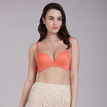 Wacoal Zephyr Padded Non Wired 3-4Th Cup Lace Bra Orange