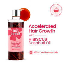 Nat Habit Hibiscus Amla Hair Growth & Thickening Summer Ayurvedic Oil with Rosemary Coconut Castor