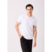 MH&Y White Pima Cotton Round Neck T-Shirt