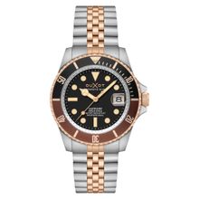 Duxot Atlantica Diver Automatic 24 Jewels Black Round Dial Mens Watch - DX-2057-66