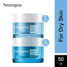 Neutrogena AM PM Routine Hydro Boost Hyaluronic Acid Water Gel 72 Hr Hydration For Dry Skin