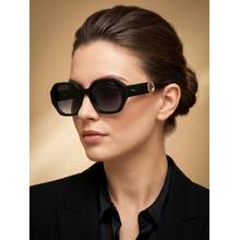 IRUS Women 100% Uv Protected Hexagon Grey Lens Sunglasses (51)