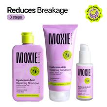 Moxie Beauty The HydroRepair Routine for Dry & Damaged Hair - Shampoo, Conditioner & Serum