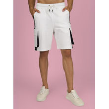 WEARDUDS Men White Drawstring Shorts