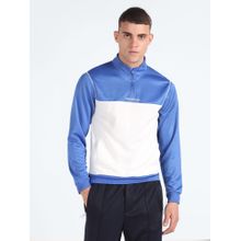 Flying Machine Short Zip Colour Block Sweatshirt