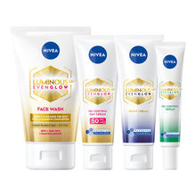 NIVEA Luminous Serum + Face Wash + Day Cream + Night Cream Even Glow Regime Combo