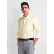 Arrow Manhattan Slim Fit Cotton Yellow Formal Shirt