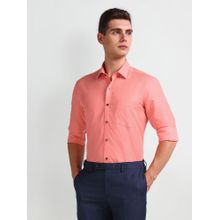 Arrow Manhattan Slim Fit Cotton Peach Formal Shirt