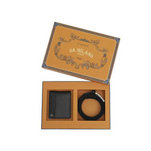 Da Milano Genuine Leather Black Mens Wallet & Belt Gift Set