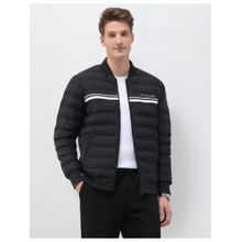 U.S. POLO ASSN. Mens Puffer Baseball Collar Regular Fit Black Jacket