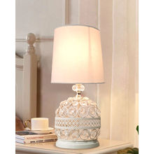 Homesake Modern Small Crystal Table Lamp White