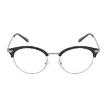 TED SMITH Full Rim Black with Silver Cat-Eye Eyeglasses Frames for Women - 49-20-148